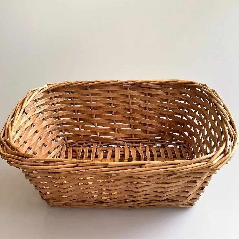 WOVEN RECTANGULAR BASKET HOME DECOR CRAFT DIY